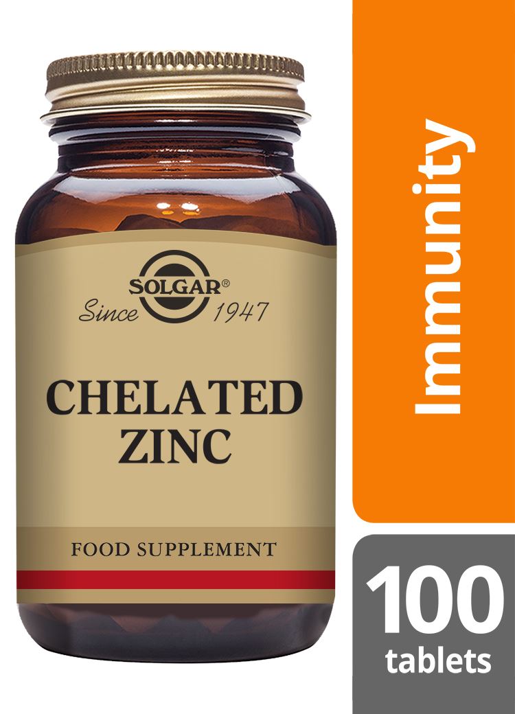 Solgar Chelated Zinc - 100 Tablets