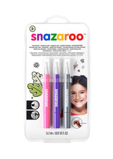 Snazaroo Brush Pen Face Paints Sets - Twist Brush Tip Pen - Make Up Boys & Girls