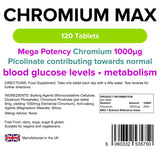 Lindens Chromium Max 1000mcg - 120 Tablets