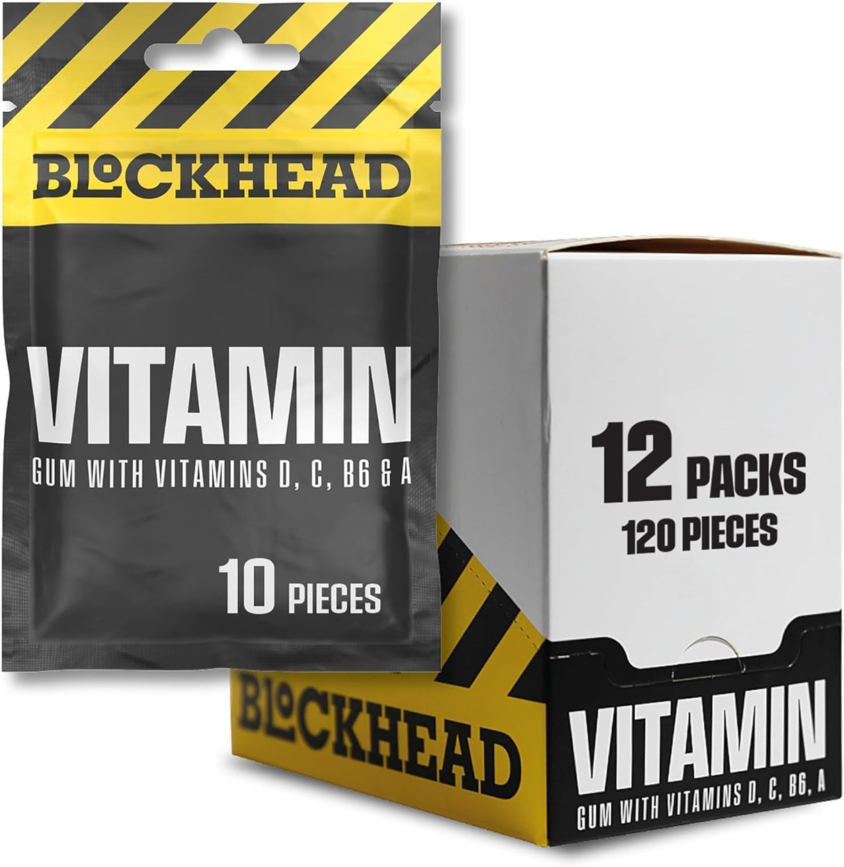 Blockhead Vitamin Gum Lemon Flavour - 12 Pack