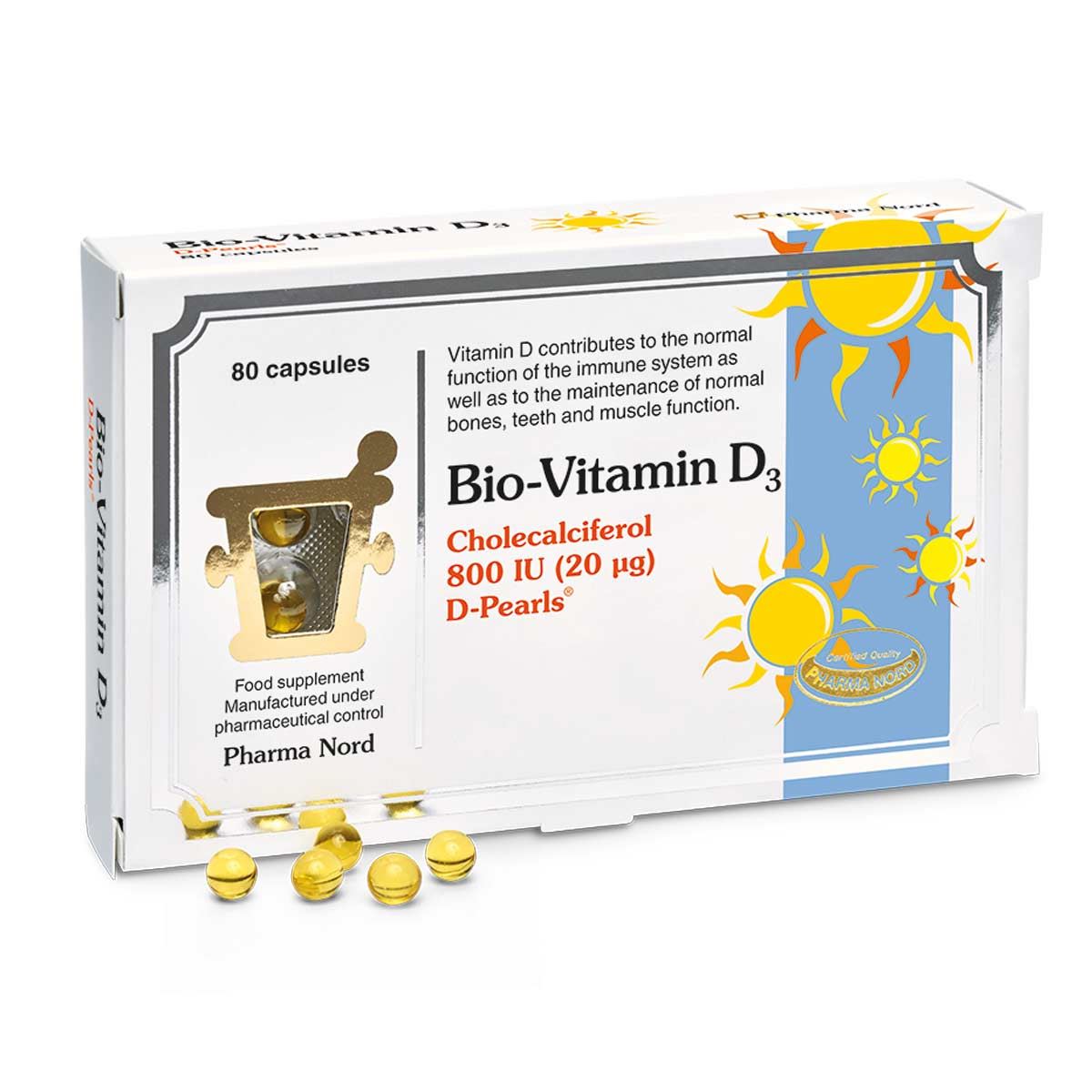 Pharma Nord Bio-Vitamin D3 800IU (20mcg) - 80 Capsules