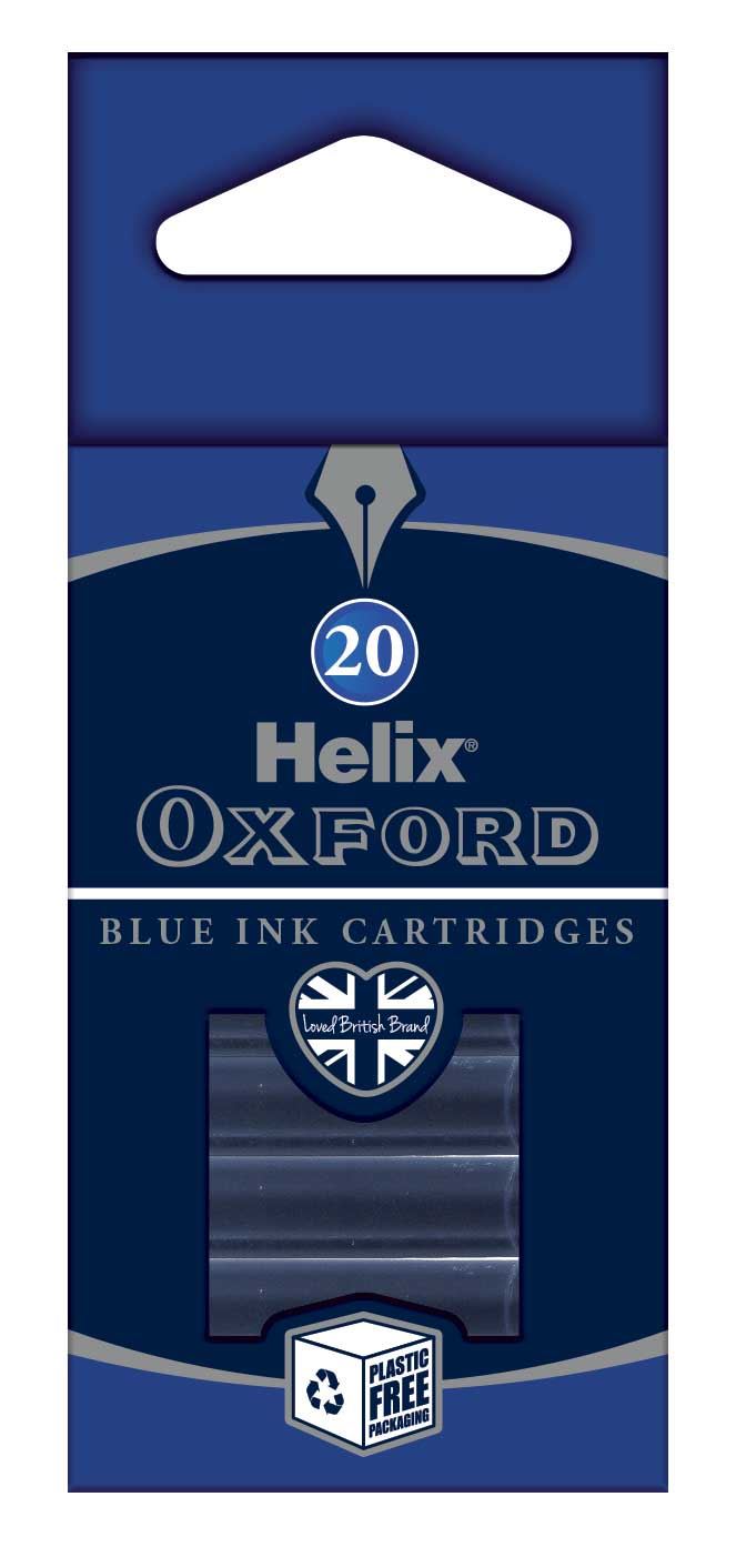 Helix Oxford Ink Cartridges - Blue x20 Pack