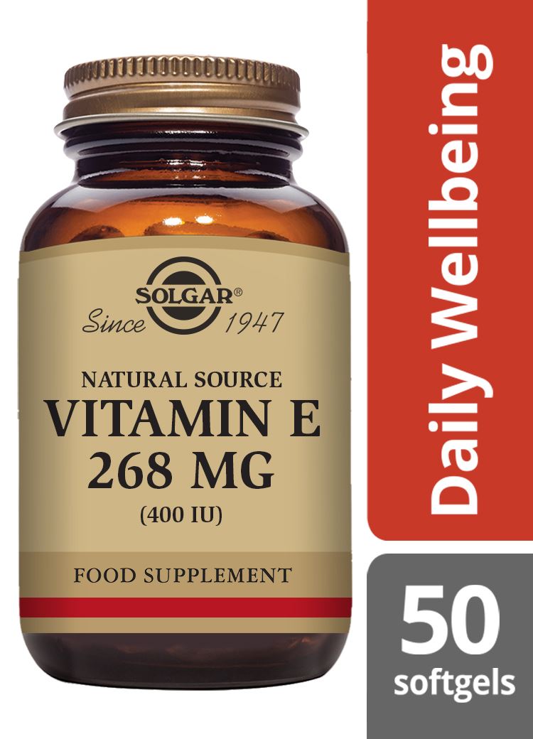 Solgar Natural Source Vitamin E 268 mg (400 IU) - 50 Softgels