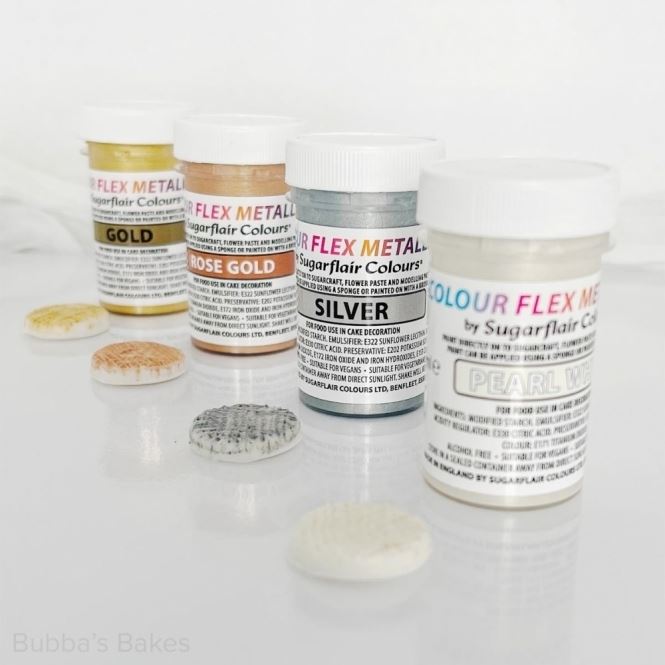 Sugarflair Metallic Food Colour Flex Edible Paint 25ml - All Colours