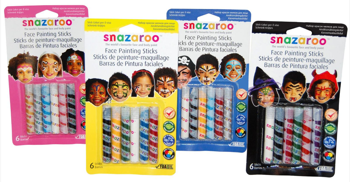 Snazaroo Face Paint Sticks - All Sets Available