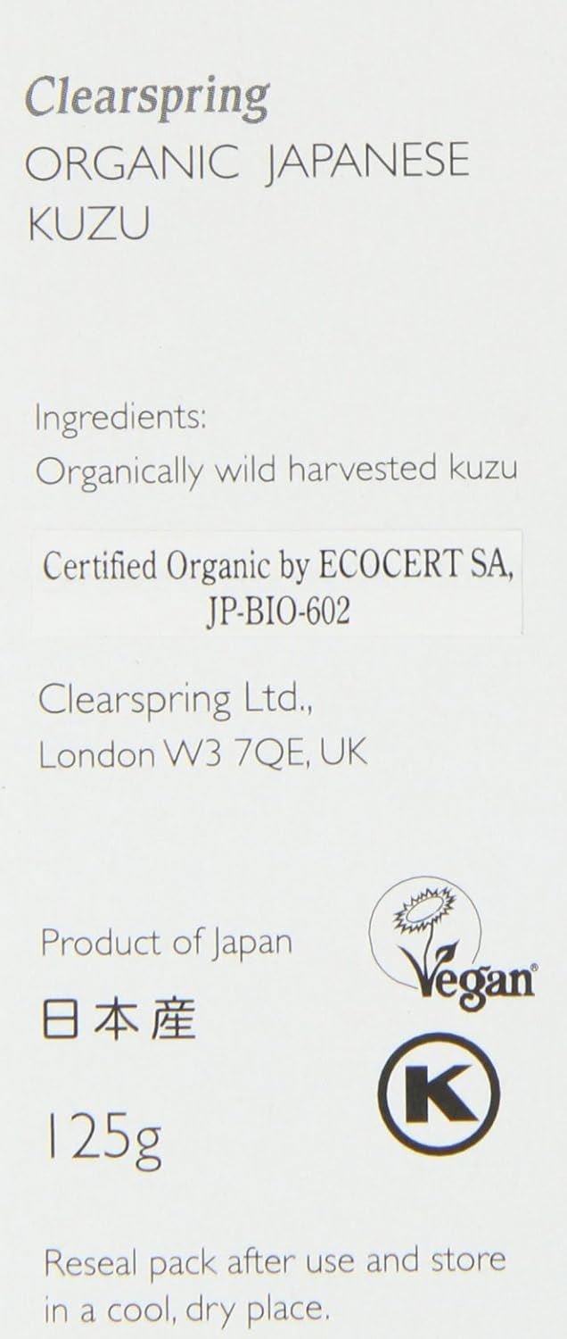 Clearspring Organic Japanese Kuzu (Kudzu) - Gluten Free Starch Thickener 125g