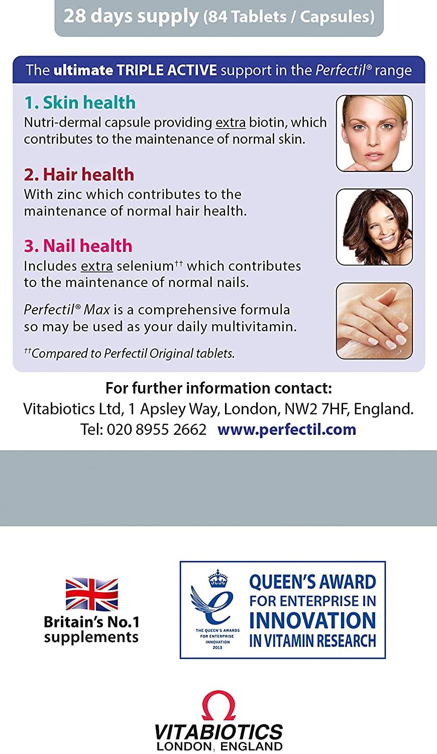 Vitabiotics Perfectil Max - 56 Tablets + 28 Capsules