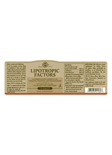 Solgar Lipotropic Factors - 50 Tablets