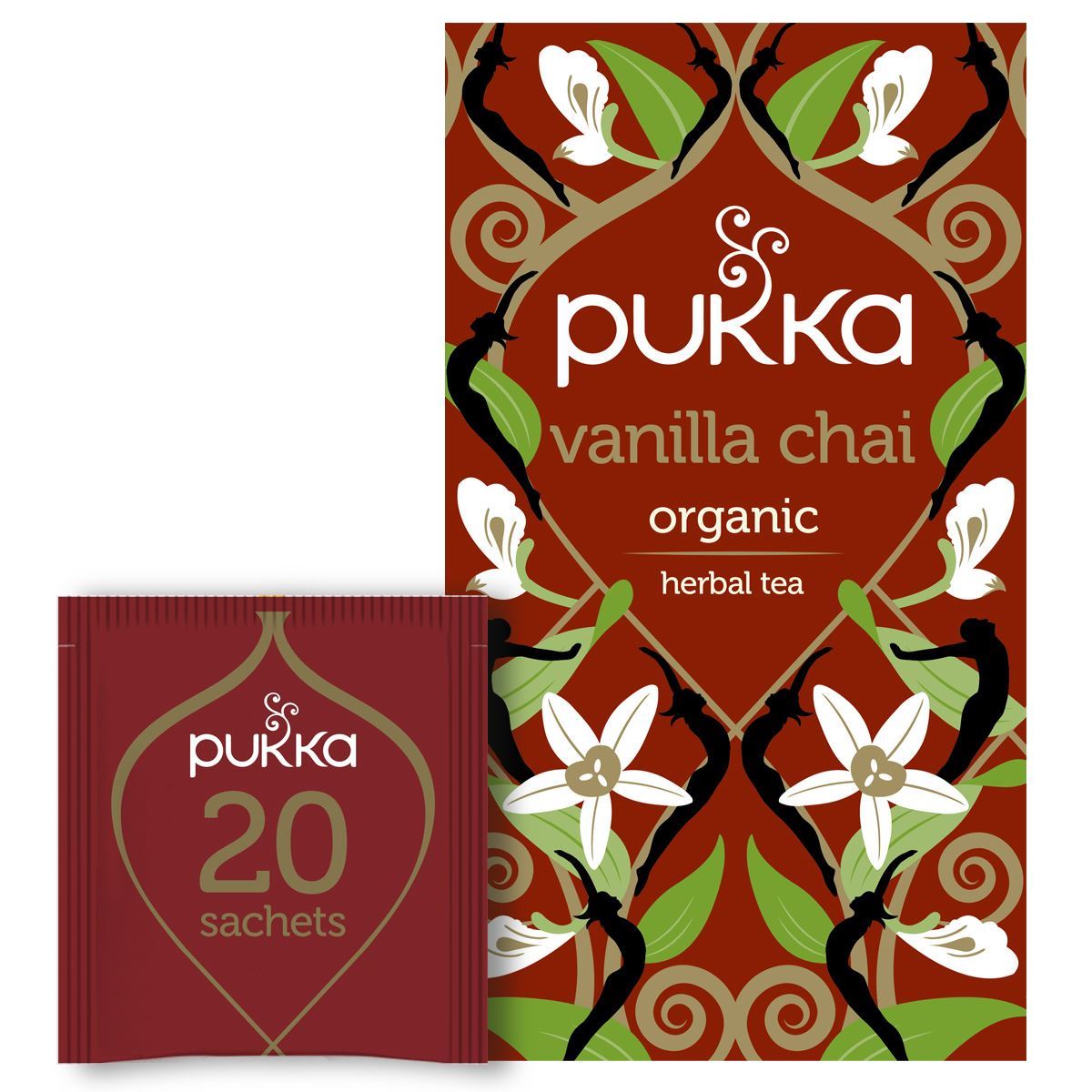 Pukka Herbal Organic Teas - Vanilla Chai - Pack of 4