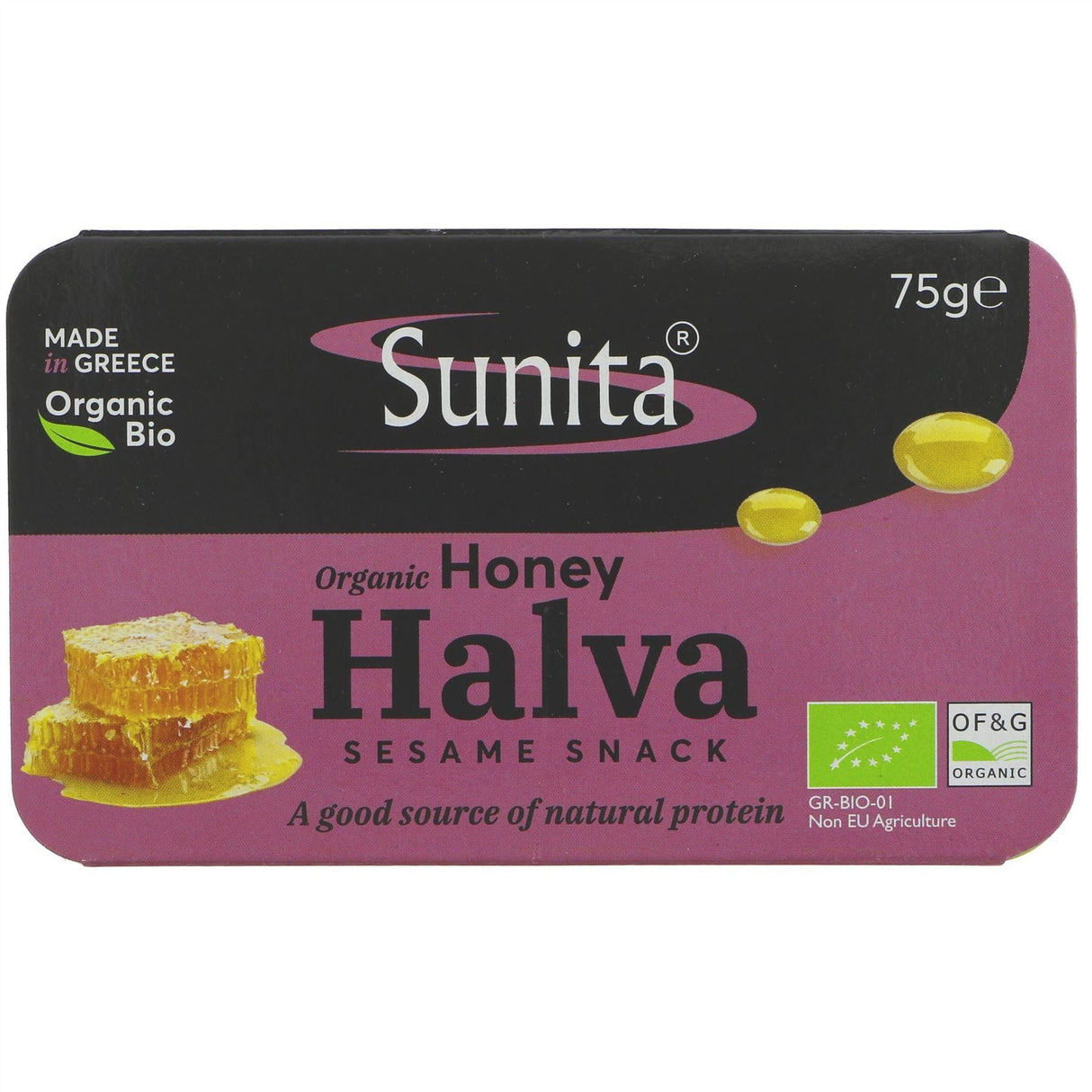 Sunita Organic Honey Halva Sesame Snack - 75g