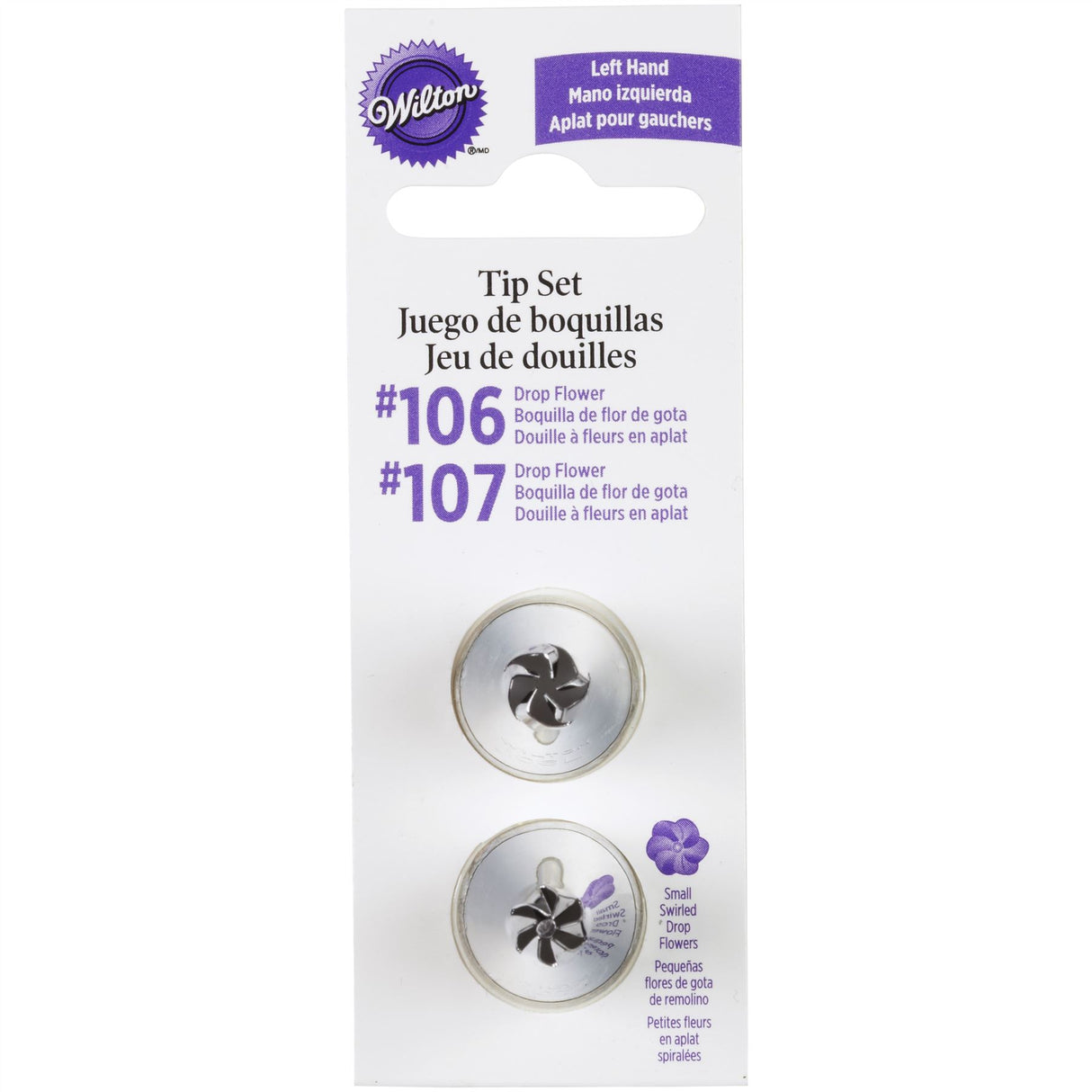 Wilton Decorating Left Hand Drop Flower Tip Set 2Pc #613