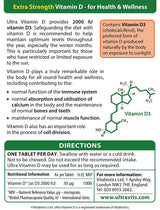 Vitabiotics Ultra Vitamin D 2000 IU Extra Strength - 96 Tablets