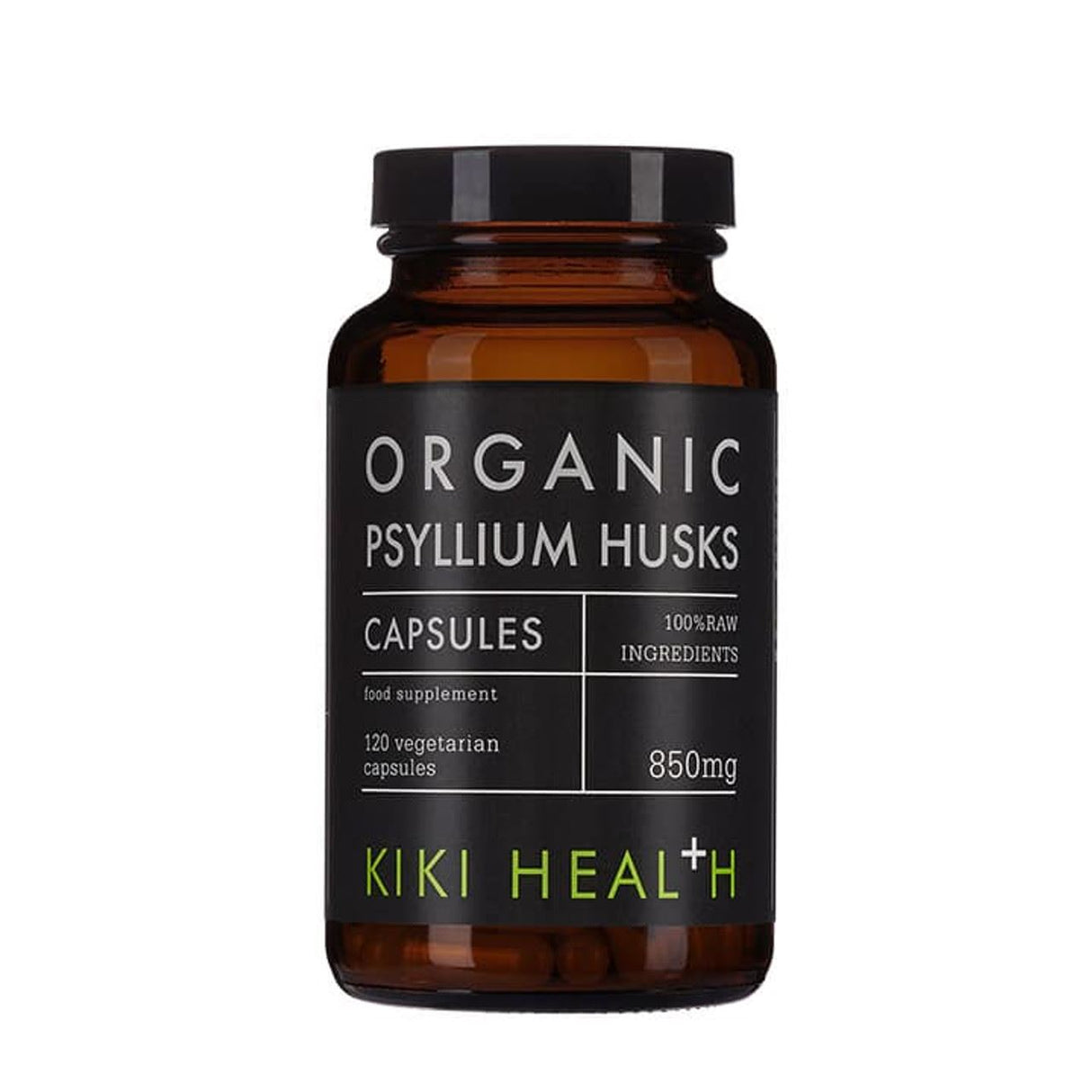 Kiki Health Organic Psyllium Husks 850mg - 120 Vegicaps