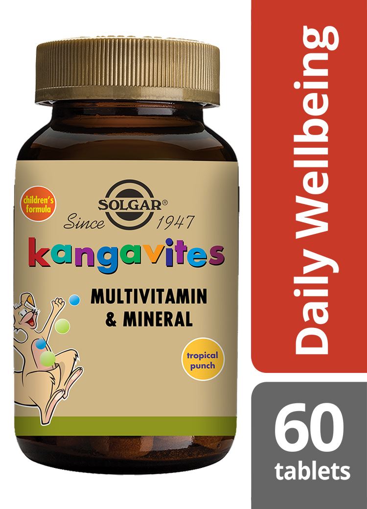 Solgar Kangavites Tropical Punch Complete Multivitamin and Mineral Formula Chewable - 60 Tablets