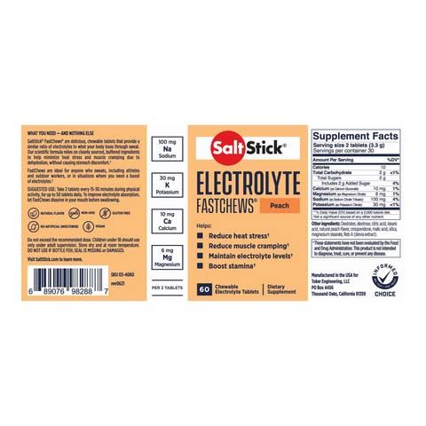 SaltStick Electrolyte FastChews - Pack of 10 - All Flavours