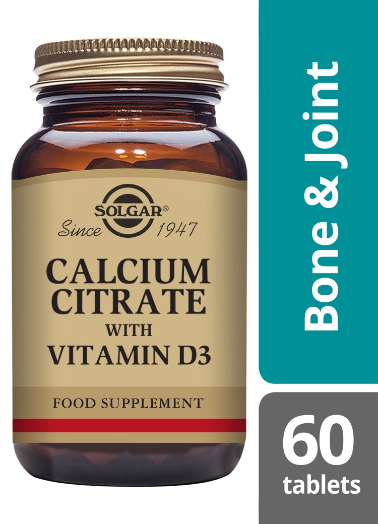 Solgar Calcium Citrate with Vitamin D3 - 60 Tablets