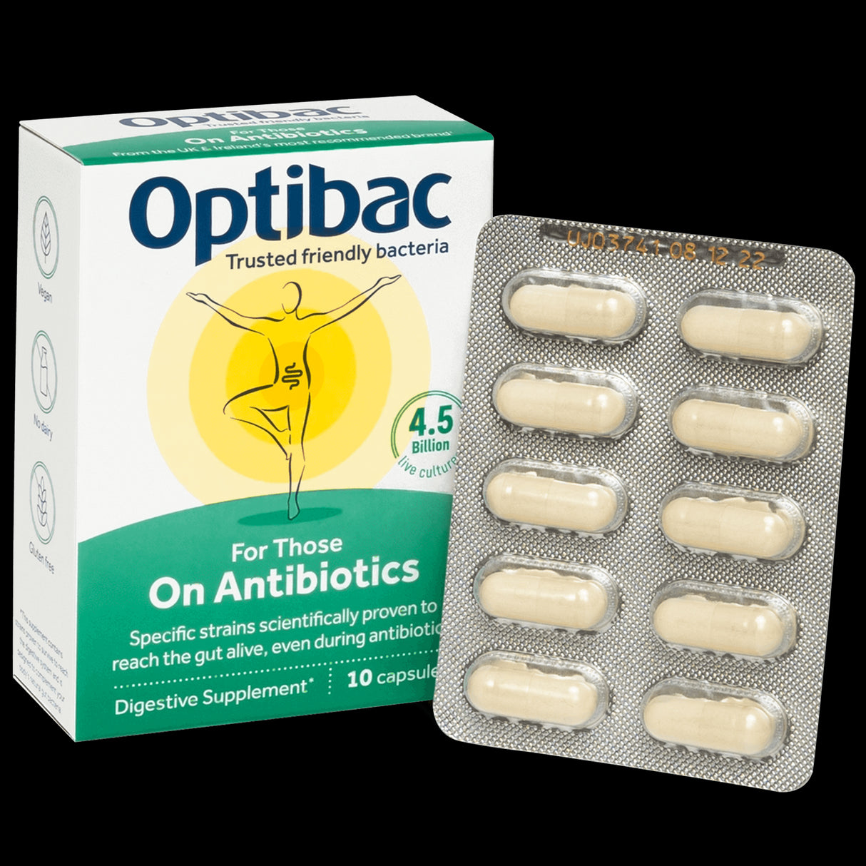 OptiBac Probiotics For Those on Antibiotics 10 Capsules