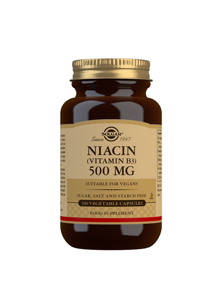 Solgar Niacin (Vitamin B3) 500 mg - 100 Vegicaps