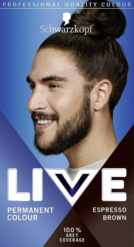 Schwarzkopf Live Men 100% Grey Coverage Semi Permanent 12 Washes Colour Hair Dye - All Shades