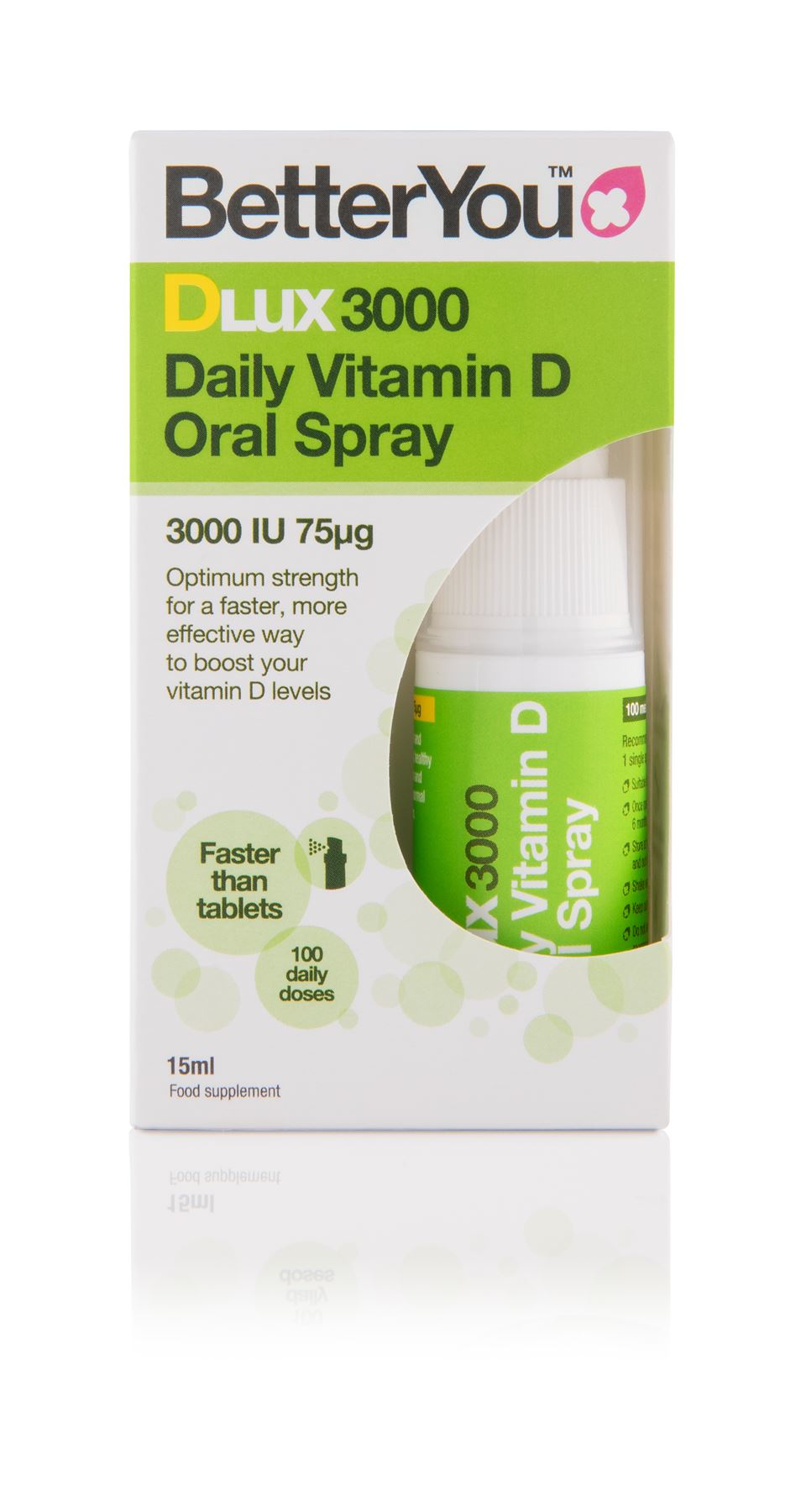 BetterYou DLux 3000 Vitamin D Daily Oral Spray - 15ml