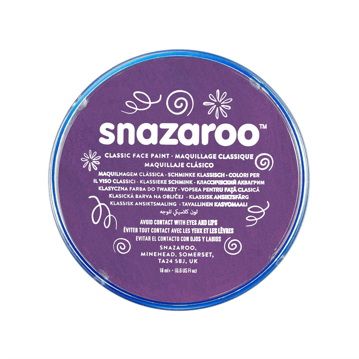 Snazaroo Face Paint & Body Make Up, Classic, Metallic & Sparkle Colours Fancy Dress 18ml