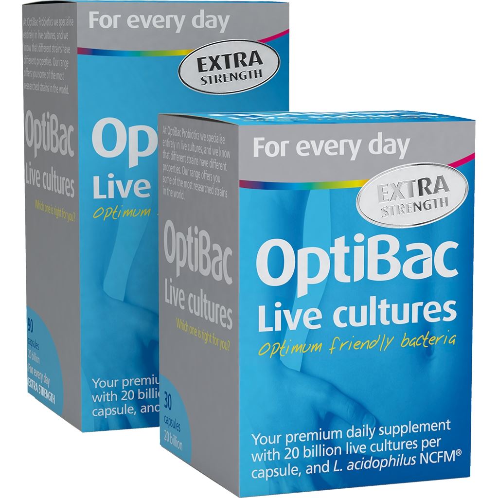 OptiBac Probiotics | For Every Day Extra Strength | 30 -90 Capsules