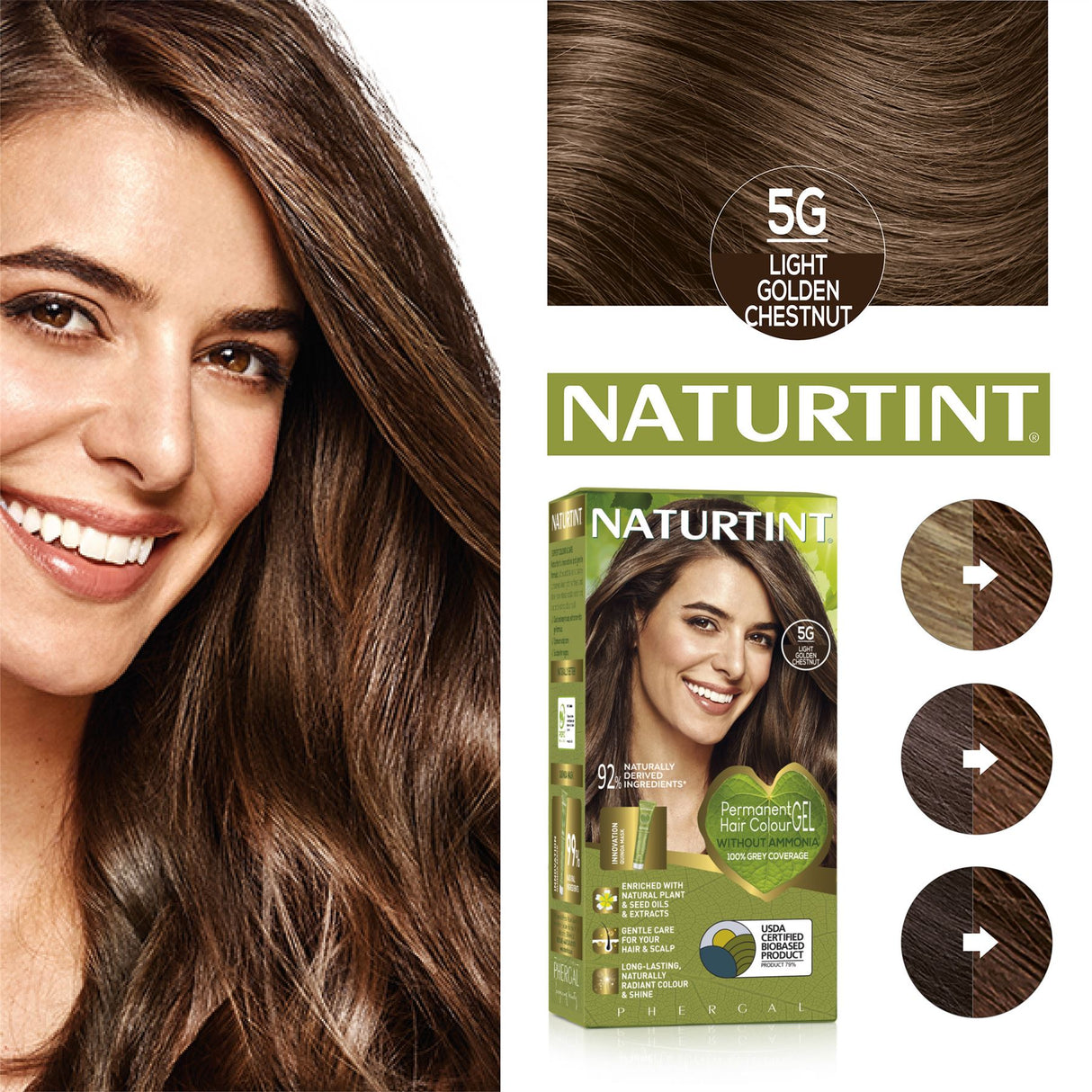 Naturtint Permanent Hair Colour, Plant Enriched Radiant Colour, Ammonia Free, Vegan-Friendly Formula, Long Lasting Grey Coverage - All Shades