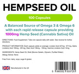 Lindens Hemp Seed Oil 1000mg - 100 Capsules