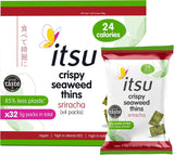 Itsu Crispy Sriracha Flavour Seaweed Thins Snack 5g - Pack of 32