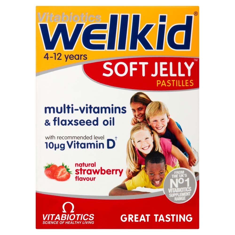 Vitabiotics Wellkid Soft Jelly Strawberry - 30 Pastilles