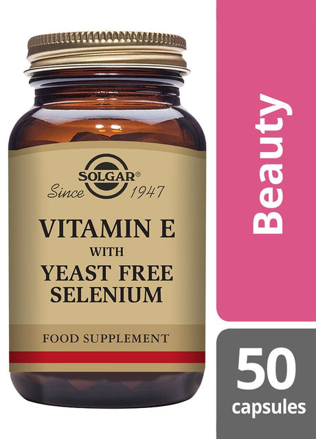 Solgar Vitamin E with Yeast Free Selenium - 50 Vegicaps