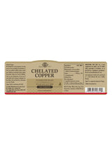 Solgar Chelated Copper - 100 Tablets