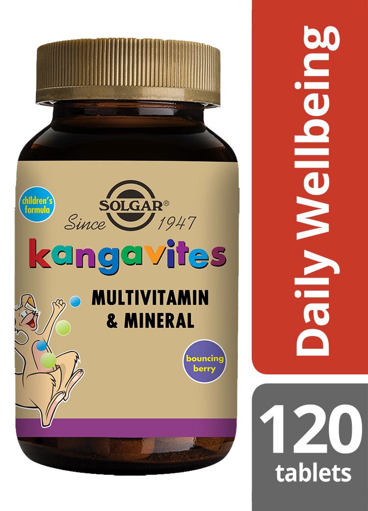 Solgar Kangavites Bouncing Berry Complete Multivitamin and Mineral Formula Chewable - 120 Tablets