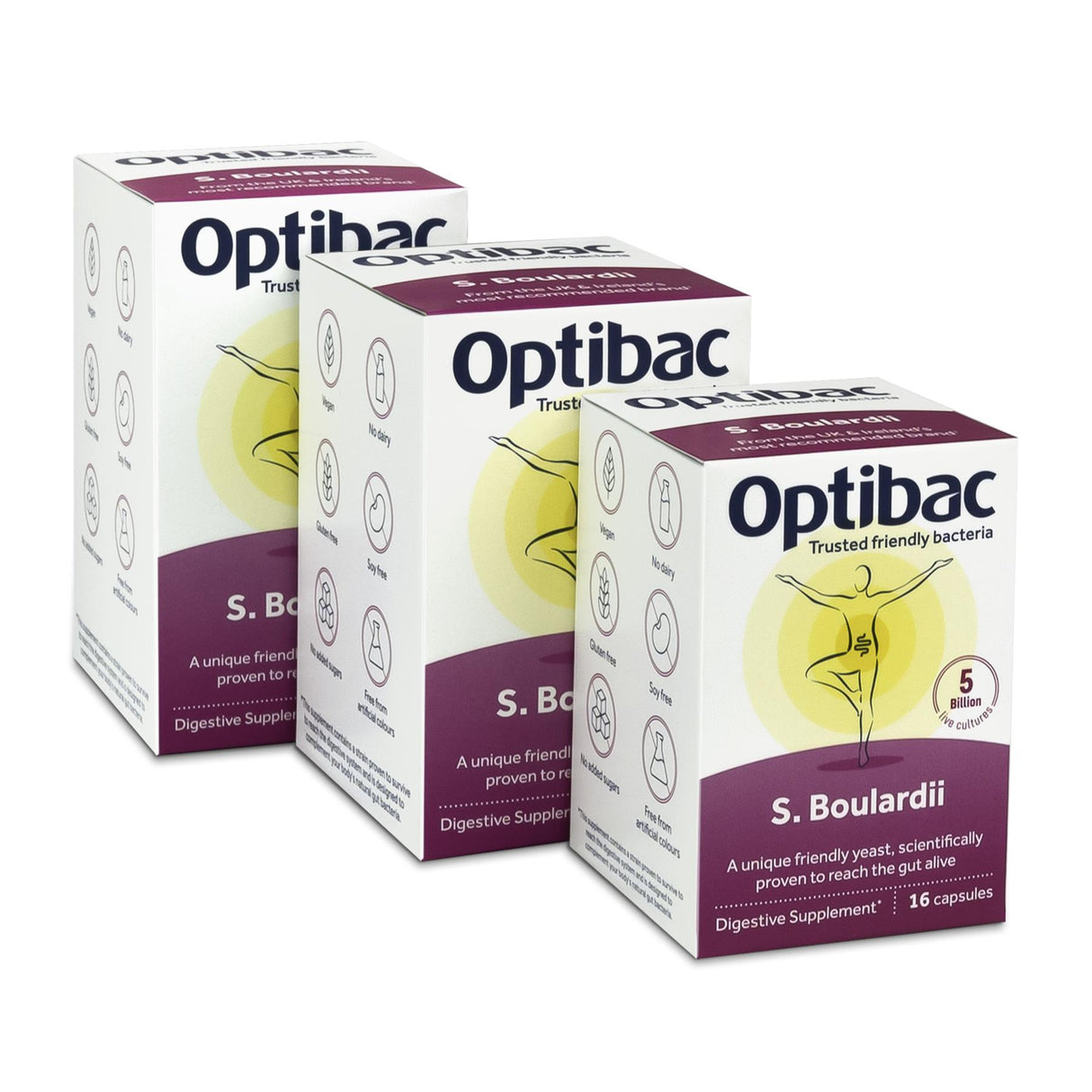 OptiBac Probiotics | Saccharomyces Boulardii | 16 - 80 Capsules