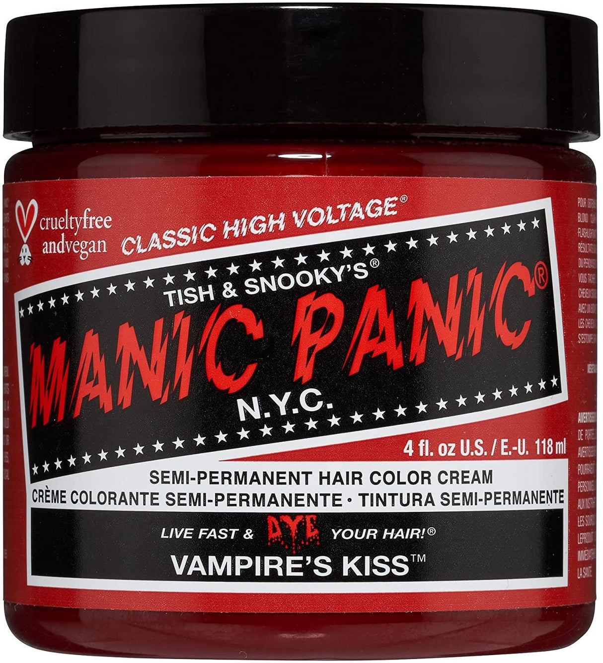 Manic Panic High Voltage Classic Semi Permanent Vegan Hair Dye Colour - 118ml/4 oz