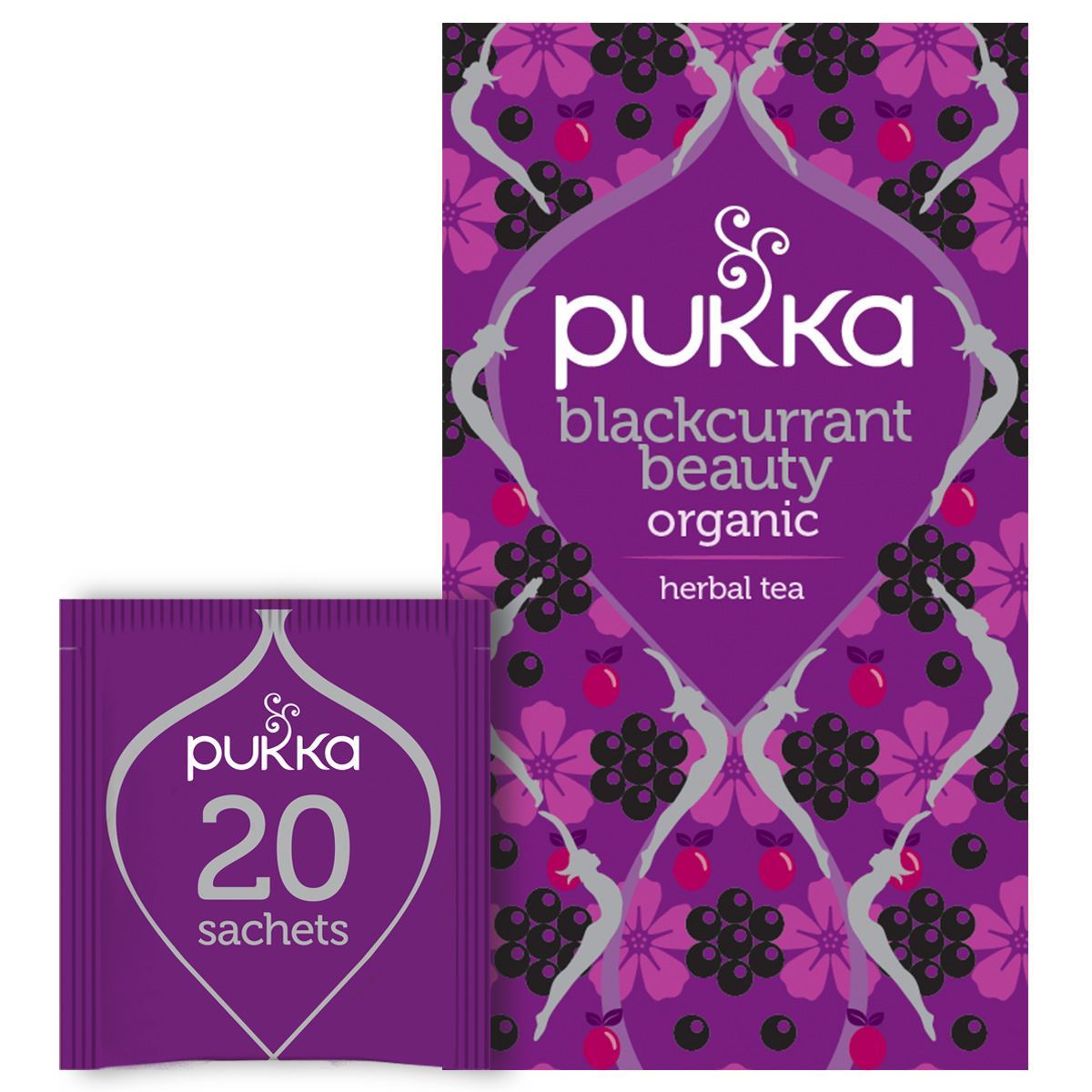 Pukka Herbal Organic Teas - Blackcurrant Beauty - Pack of 4