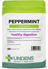 Lindens Peppermint Oil 50mg - 1000 Capsules