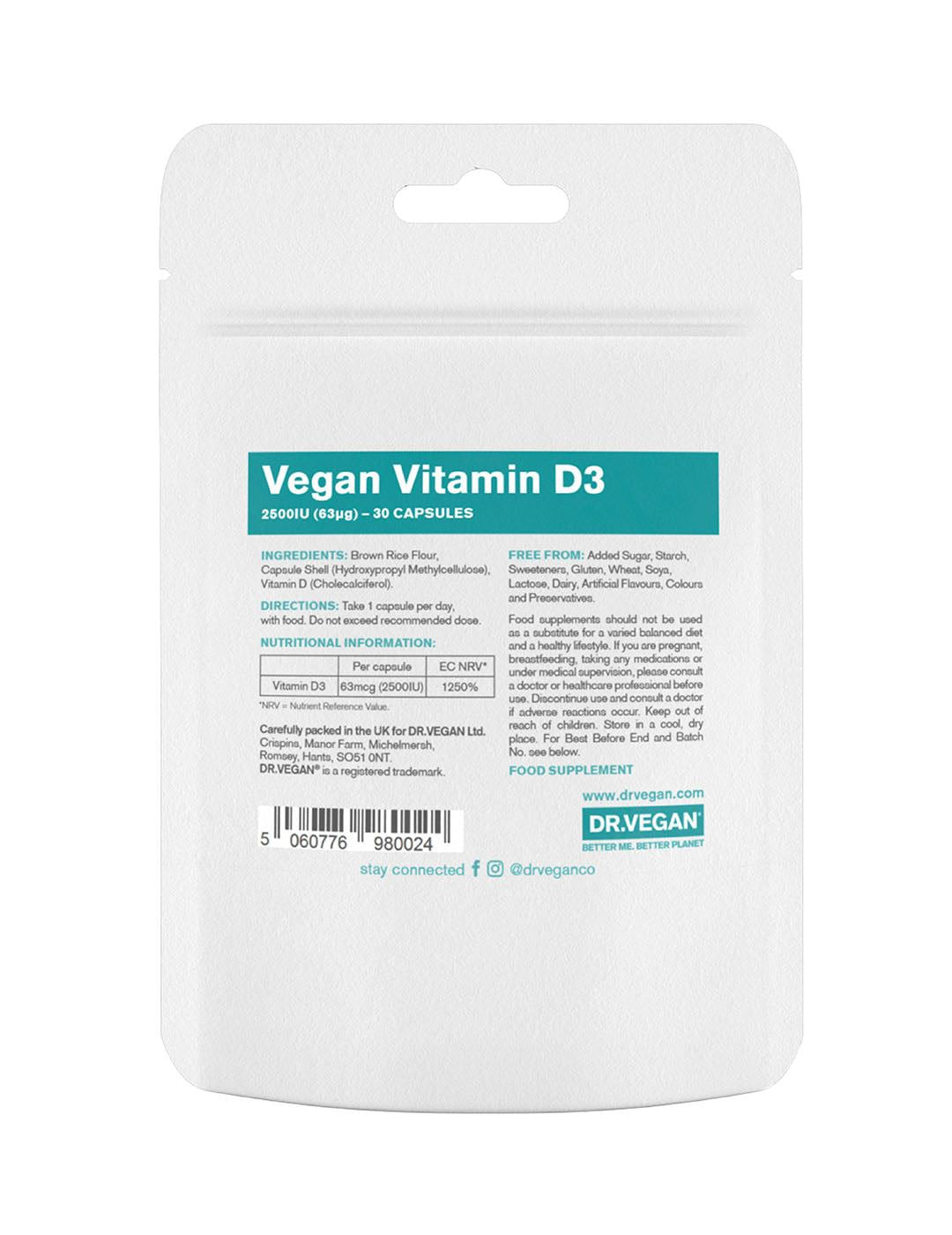 Dr. Vegan Vitamin D3 - 30 Capsules