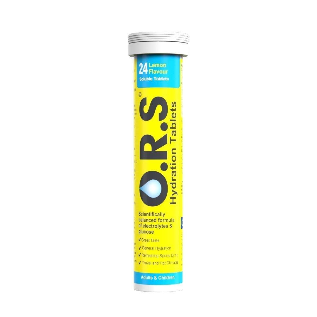 ORS Oral Hydration Salts Lemon Flavour - 24 Tablets